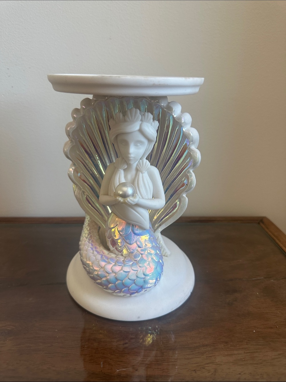 Bath & Body Works Iridescent Mermaid 3-Wick Candle Holder Pedestal